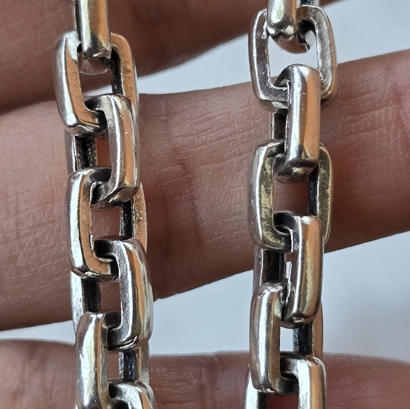 Sterling Square Link Thick Chain - Picture 4 of 7
